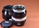【希 少】Nippon Kogaku NIKKOR-P Auto 10.5cm F2.5 【純正メタルフードcm表示・Nikon F刻印付】