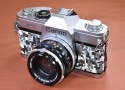 【リメイクカメラ】 Canon FT QL Silver  FL 50/1.8 付【モルト交換済】