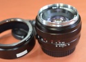 Carl Zeiss Planar T*50mm F1.4 ZE 純正メタルフード付 【Canon EF用】※キレイな物をお探しの方必見!!自信ありの逸品!!