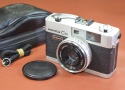 KONICA C35 flash matic Silver モルト交換済 純正ケース、ストラップ付【KONICA HEXANON 38/2.8 レンズ搭載】