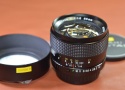 【希 少】RICOH RIKENON P 55mm F1.2 整備済 フード付 【Kマウントレンズ】