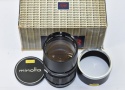【コレクション向け】 MINOLTA AUTO TELE ROKKOR-PF 135mm F2.8 【純正フード、販売当時の愛用者カード、元箱付】