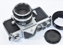 【コレクション向け 希 少】 Nikon F アイレベル640 NIKKOR-S Auto 5cm F2付 【チックマーク/R刻印入/PAT.PEND最初期 日本光学マーク入りフード、キャップ付】
