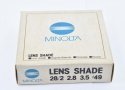 MINOLTA NEW MD 28/2、28/2.8、28/3.5用フード 【49mm口径フード 元箱付】