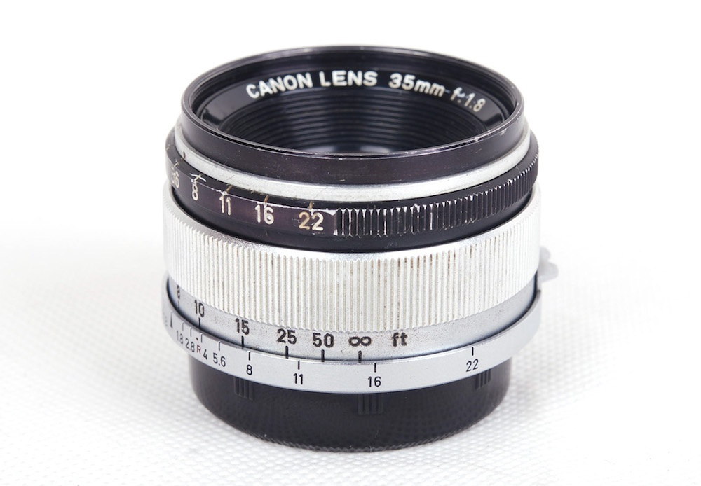 【美品】Canon/キャノンコールドコーディング 35/1.8 LTM Leica/ライカ L39マウント フィルター付