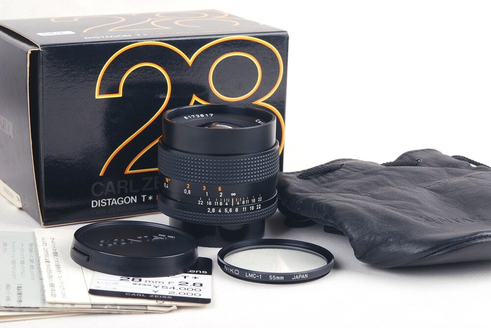 【美品】Contax/コンタックス Distagon 28/2.8 T* AEJ YCマウント日産レンズフルセット