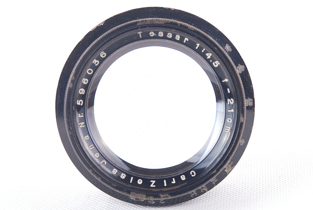 【並品】カール・ツァイス/Carl Zeiss Jena Tessar 210/4.5 大判レンズ