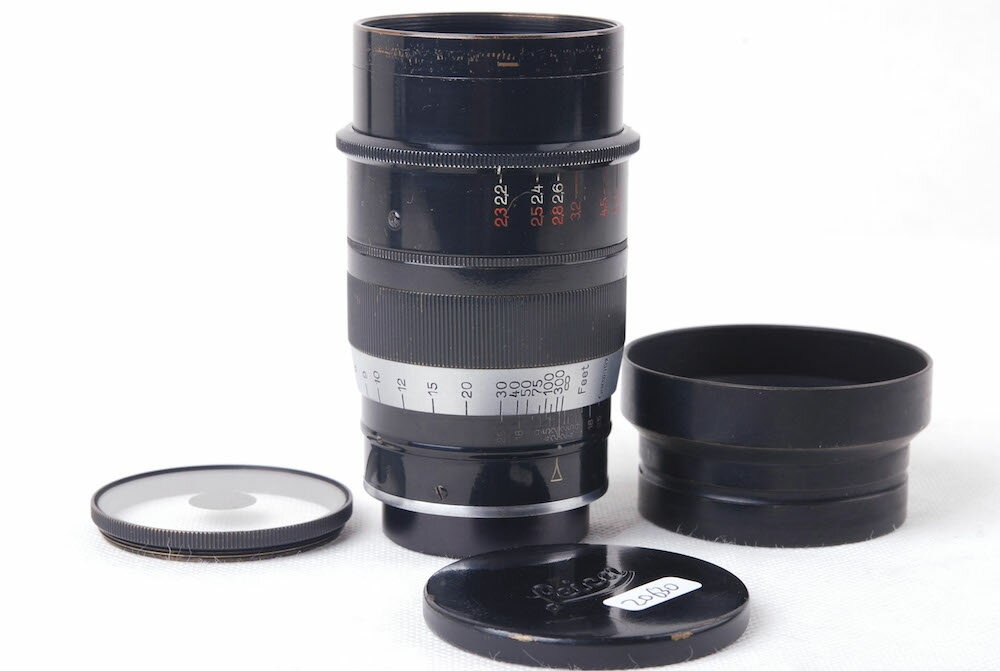 【美品】Leica/ライカ LEITZ Thambar 90/2.2 L39マウント フード、フィルター付