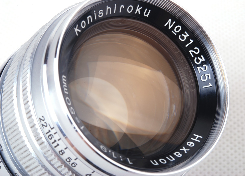 【良品】コニカKonica Konishiroku Hexanon 50mm f1.9 LTM L39マウント