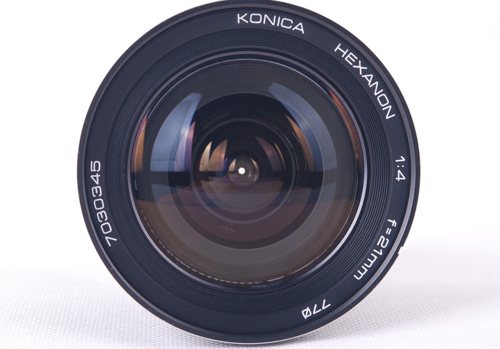 【並品】KONICAコニカ HEXANON AR 21mm f4 ARマウント フード付