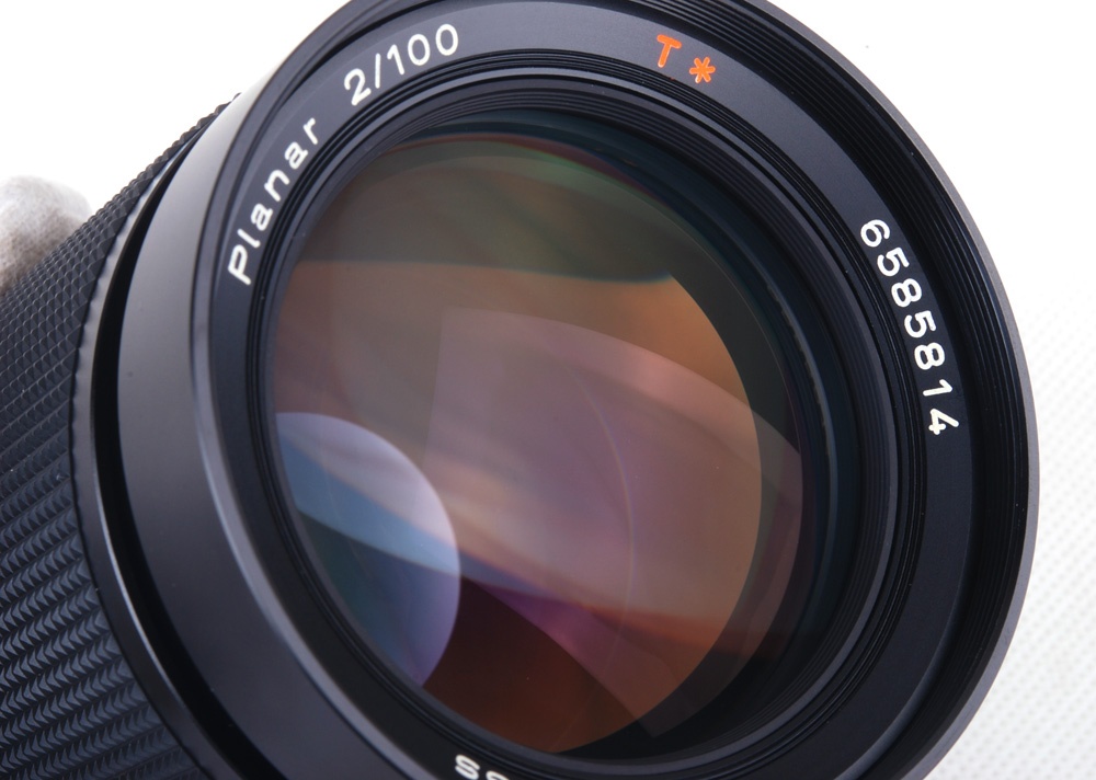 【美品】Contax/コンタックス zeiss Planar 100mm F2 T* AEG YC口ドイツ産レンズ