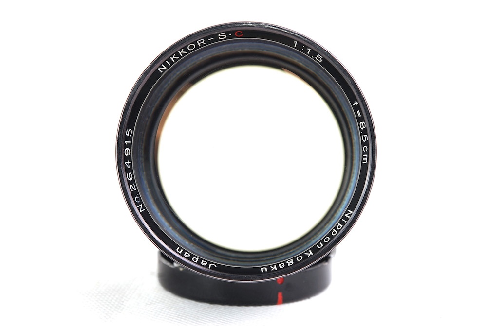 【美品】Nikon/ニコン Nippon kogaku Nikkor-S.C 85mm F1.5 ブラックペイント RF Sマウント レンズ