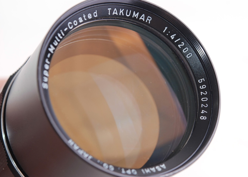【美品】Pentax/ペンタックス Takumar/タクマー Super-Multi-coat 200mm F4 M42マウント フード付