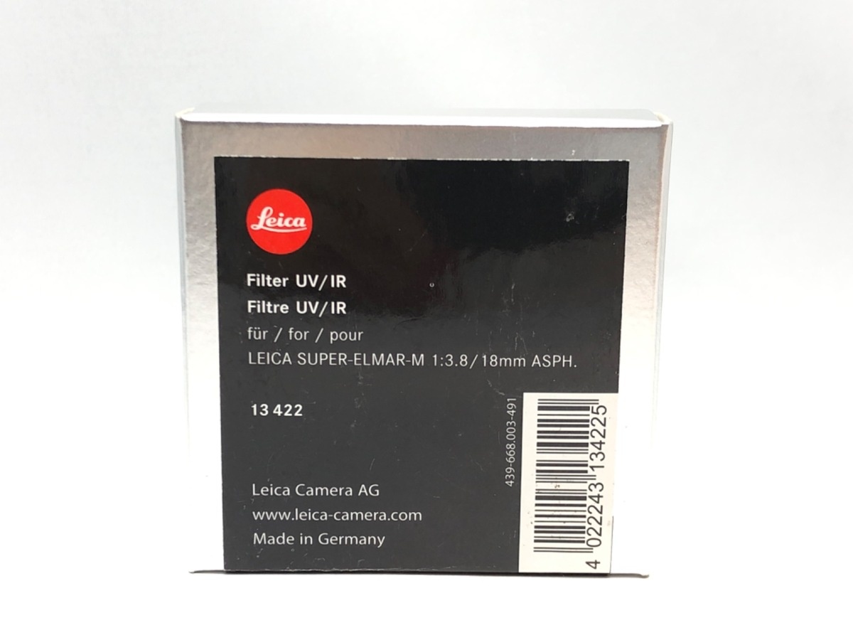 ライカ 13422 フィルター UV/lR 3.8/18mm