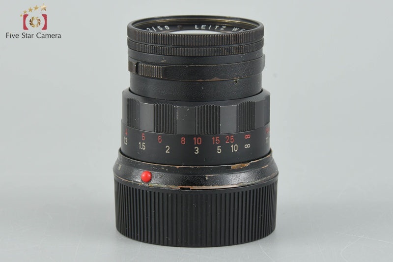 【超希少品】Leica ライカ SUMMICRON 50mm f/2 ブラックペイント 固定鏡胴 後期 レッドスケール 2025.3月オーバーホール済み