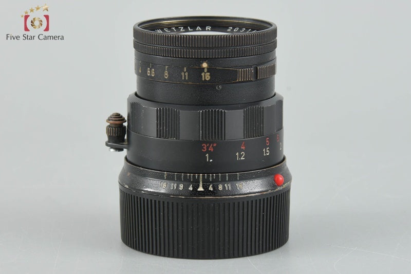 【超希少品】Leica ライカ SUMMICRON 50mm f/2 ブラックペイント 固定鏡胴 後期 レッドスケール 2025.3月オーバーホール済み
