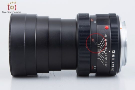 【中古】Leica ライカ ELMARIT-R 90mm f/2.8 赤 フィート 3カム 希少品 2023.12月 オーバーホール済み