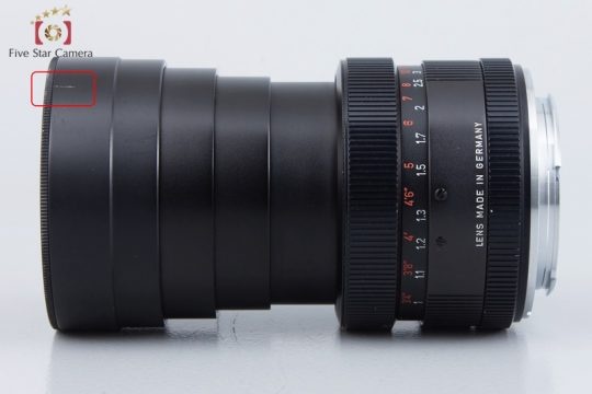 【中古】Leica ライカ ELMARIT-R 90mm f/2.8 赤 フィート 3カム 希少品 2023.12月 オーバーホール済み