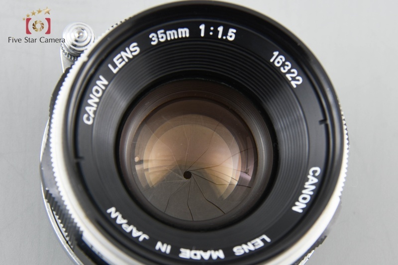 【中古】Canon キヤノン 35mm f/1.5 L39 ライカスクリューマウント 2025.4月 オーバーホール済み