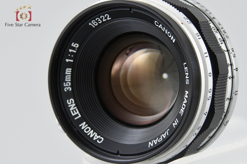 【中古】Canon キヤノン 35mm f/1.5 L39 ライカスクリューマウント 2025.4月 オーバーホール済み
