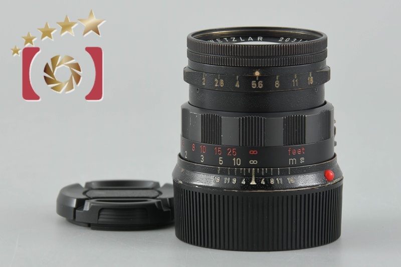 【超希少品】Leica ライカ Summicron 50mm f/2 ブラックペイント 固定鏡胴 後期 レッドスケール 2025.3月オーバーホール済み