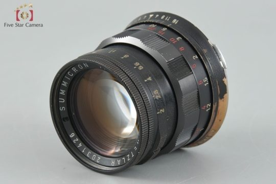 【超希少品】Leica ライカ SUMMICRON 50mm f/2 ブラックペイント 固定鏡胴 後期 レッドスケール 2025.3月オーバーホール済み