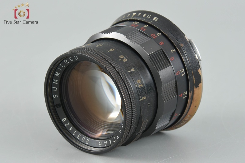 【超希少品】Leica ライカ Summicron 50mm f/2 ブラックペイント 固定鏡胴 後期 レッドスケール 2025.3月オーバーホール済み