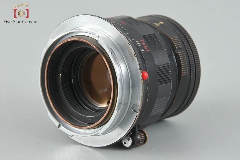 【超希少品】Leica ライカ Summicron 50mm f/2 ブラックペイント 固定鏡胴 後期 レッドスケール 2025.3月オーバーホール済み