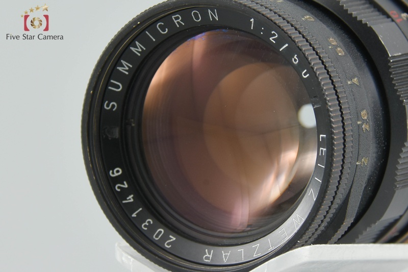 【超希少品】Leica ライカ Summicron 50mm f/2 ブラックペイント 固定鏡胴 後期 レッドスケール 2025.3月オーバーホール済み