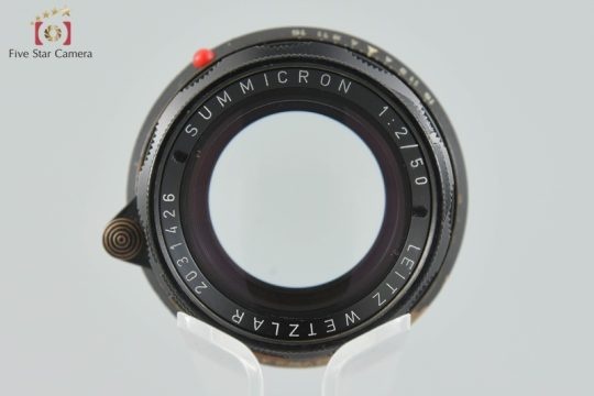 【超希少品】Leica ライカ SUMMICRON 50mm f/2 ブラックペイント 固定鏡胴 後期 レッドスケール 2025.3月オーバーホール済み