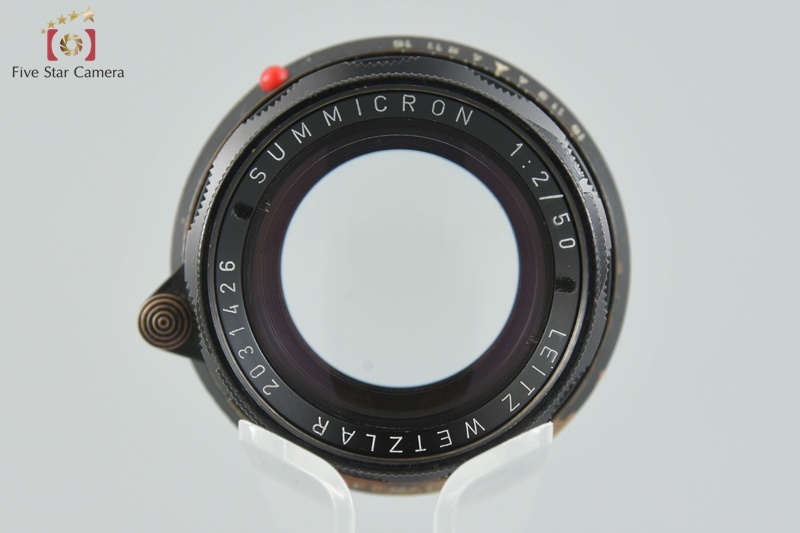 【超希少品】Leica ライカ Summicron 50mm f/2 ブラックペイント 固定鏡胴 後期 レッドスケール 2025.3月オーバーホール済み