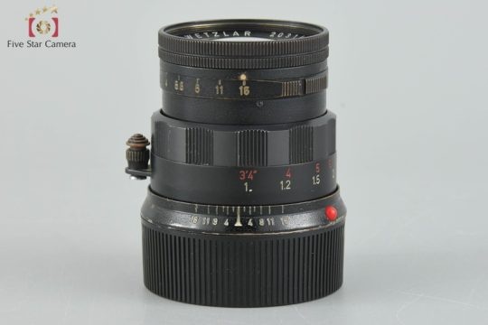 【超希少品】Leica ライカ SUMMICRON 50mm f/2 ブラックペイント 固定鏡胴 後期 レッドスケール 2025.3月オーバーホール済み