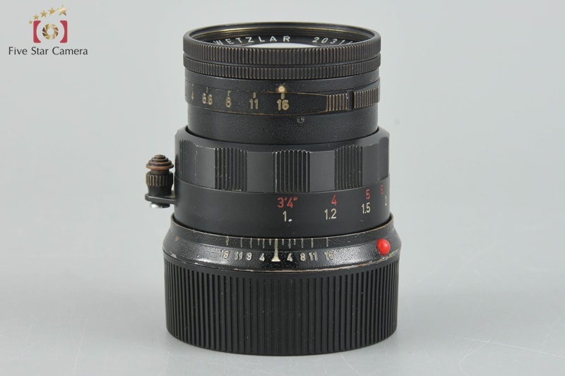 【超希少品】Leica ライカ Summicron 50mm f/2 ブラックペイント 固定鏡胴 後期 レッドスケール 2025.3月オーバーホール済み