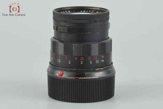 【超希少品】Leica ライカ SUMMICRON 50mm f/2 ブラックペイント 固定鏡胴 後期 レッドスケール 2025.3月オーバーホール済み