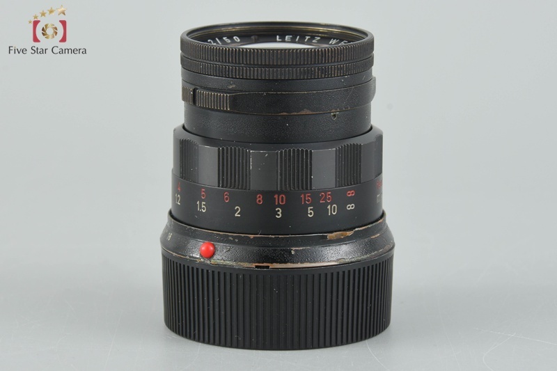 【超希少品】Leica ライカ Summicron 50mm f/2 ブラックペイント 固定鏡胴 後期 レッドスケール 2025.3月オーバーホール済み