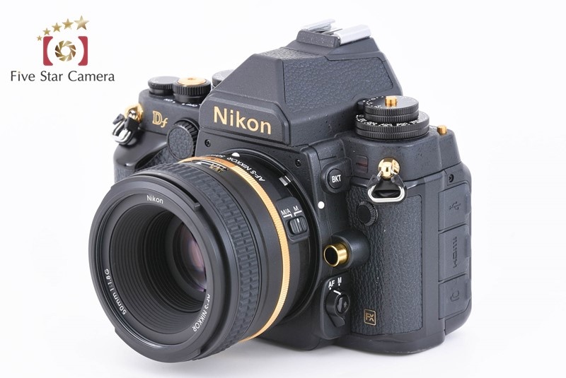 【中古】Nikon ニコン Df 50mm f/1.8 G Special Gold Edition キット ブラック 元箱付き