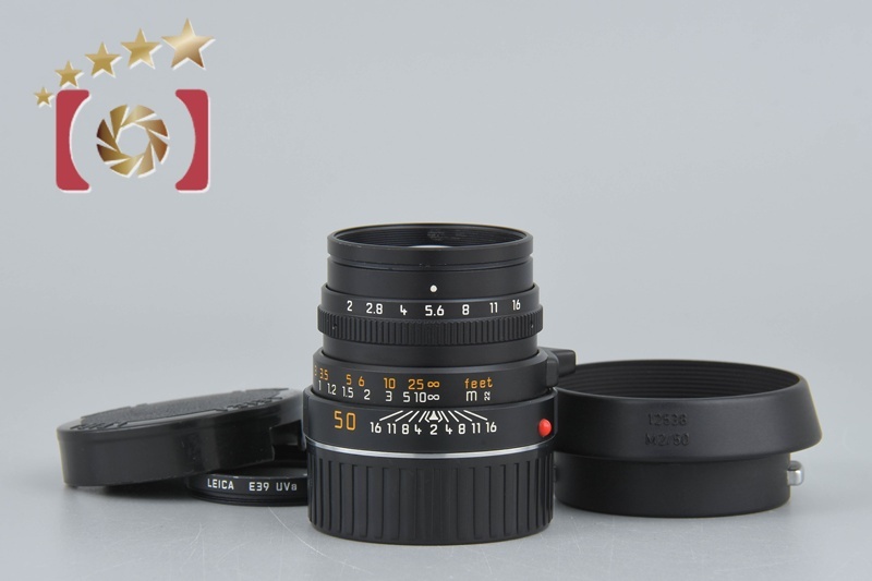 【中古】Leica ライカ SUMMICRON-M 50mm f/2 E39 第3世代 ブラック 2025.6月 オーバーホール済み