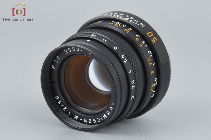 【中古】Leica ライカ SUMMICRON-M 50mm f/2 E39 第3世代 ブラック 2025.6月 オーバーホール済み