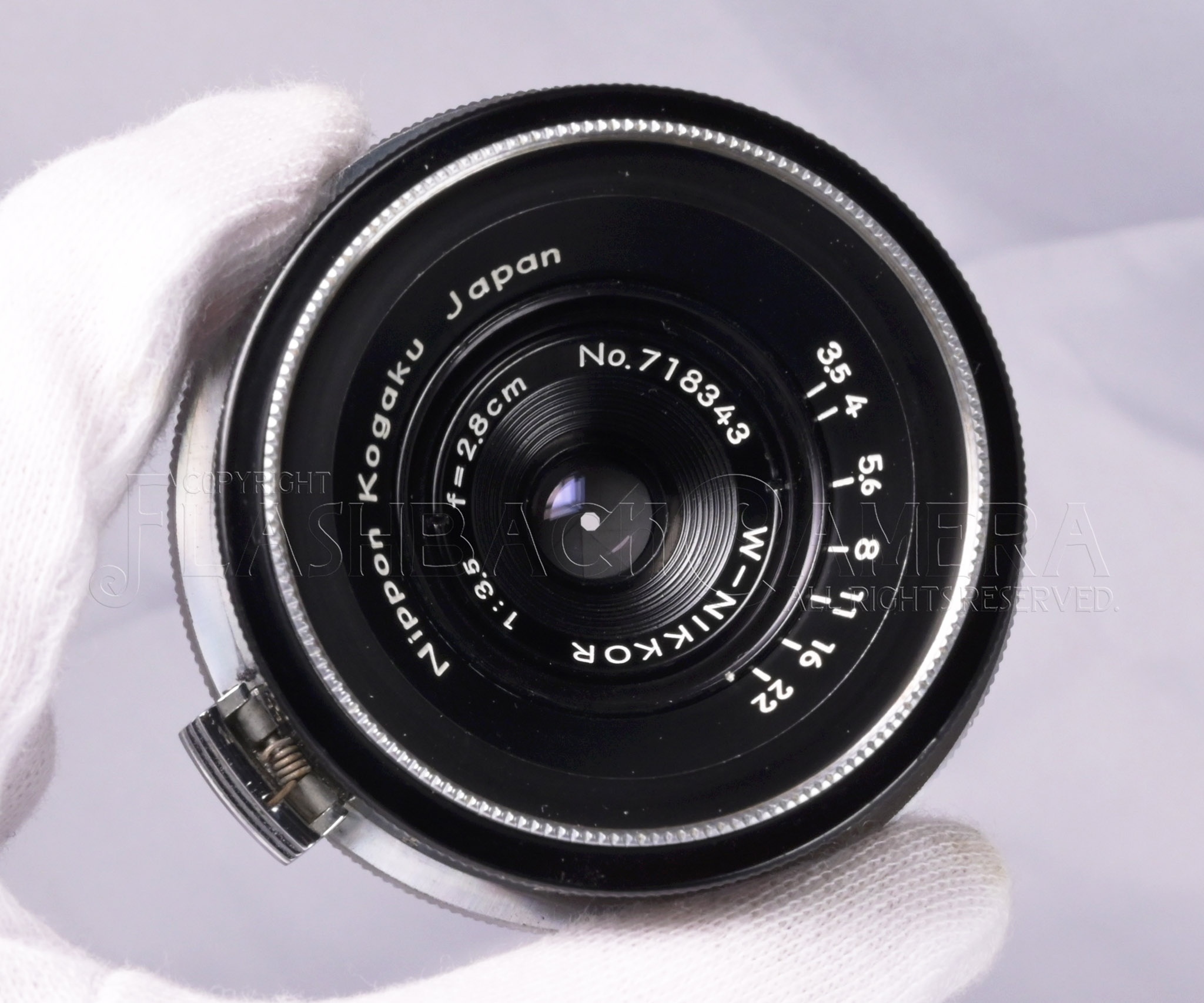 W-ニッコール 28mm f3.5  ニコンRF用  後期  黒鏡胴