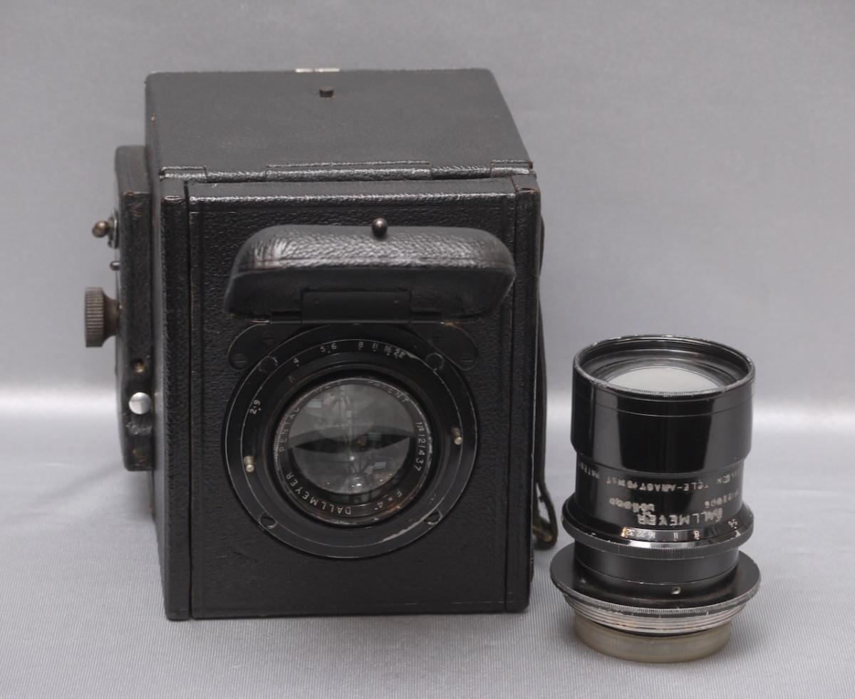 ダルメイヤーベビーレフレックス アトム判 ダルメイヤーペンタック4インチ f 2.9 、ダロン9インチf5.6