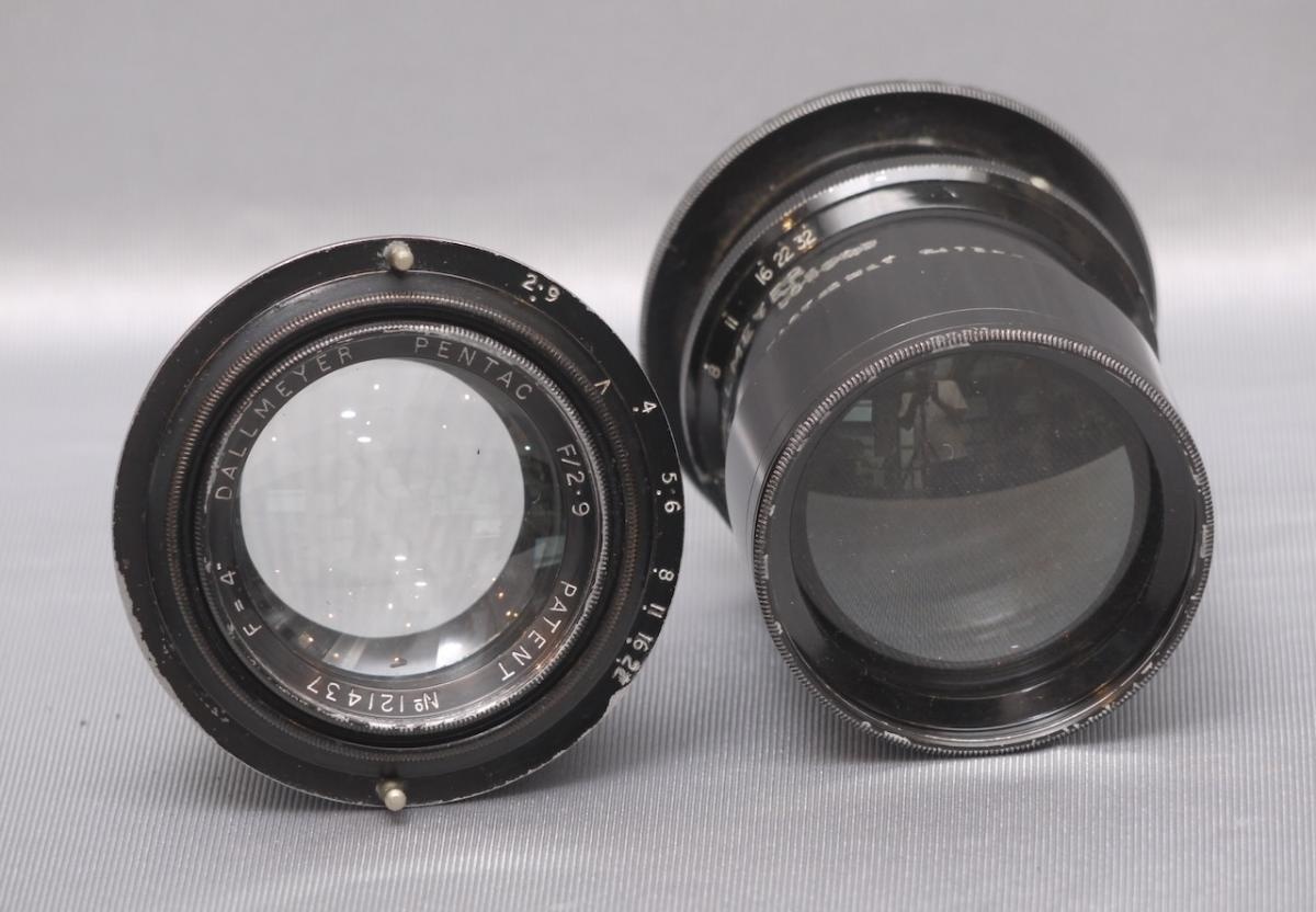 ダルメイヤーベビーレフレックス アトム判 ダルメイヤーペンタック4インチ f 2.9 、ダロン9インチf5.6