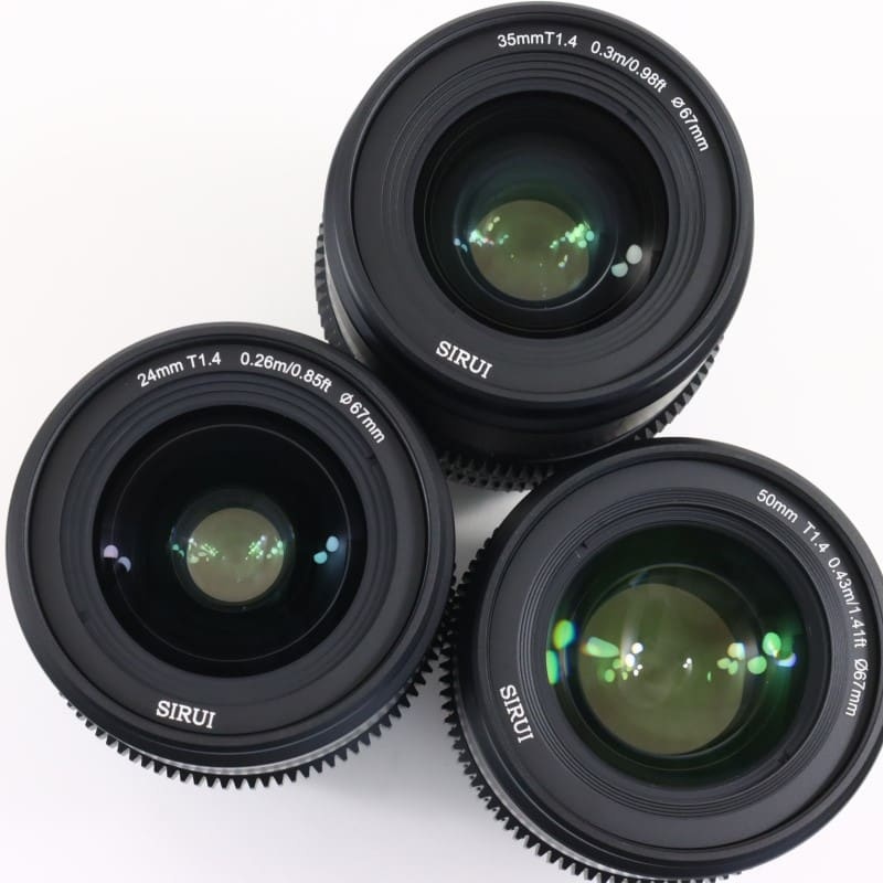 マウント交換式シネマレンズ T1.4 Full Frame 3本セット(24mm/35mm/50mm) E/ブラック(L/RF/Z交換ADP付)