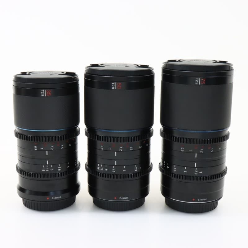 SIRUI 35/50/75mm T2.9 Full カーボンアナモルフィック 3本セット E/ナチュラル Saturn 3S-EN-JP