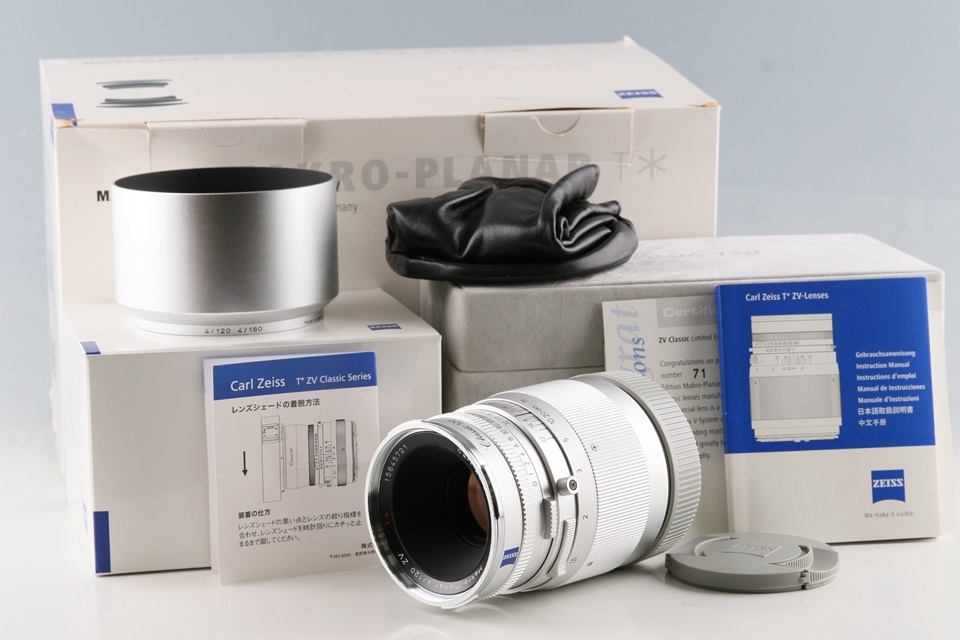 Carl Zeiss Makro-Planar T* 120mm F/4 ZV Classic Lens With Box #61708L10