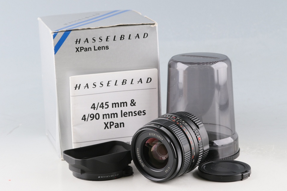 Hasselblad 45mm F/4 XPan Lens + Hood With Box #61946L8