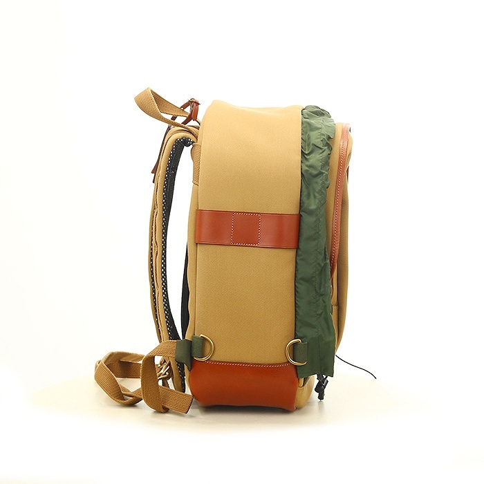 ビリンガム 25 リュックサック カーキキャンバス x タンレザー