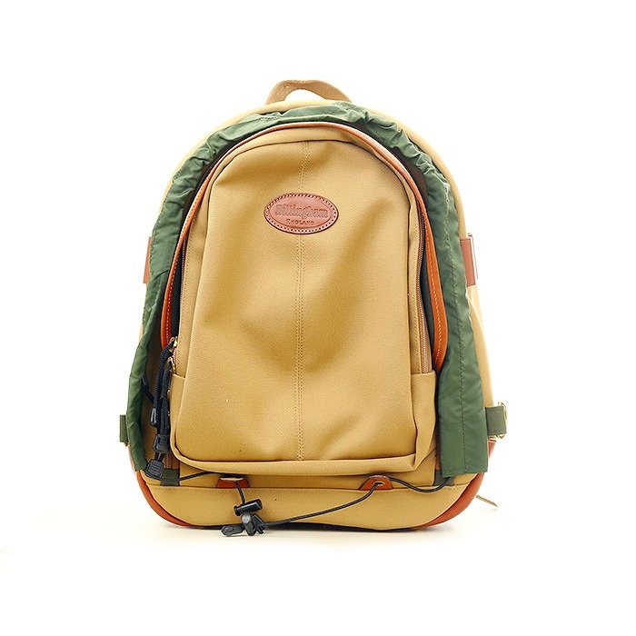 ビリンガム 25 リュックサック カーキキャンバス x タンレザー
