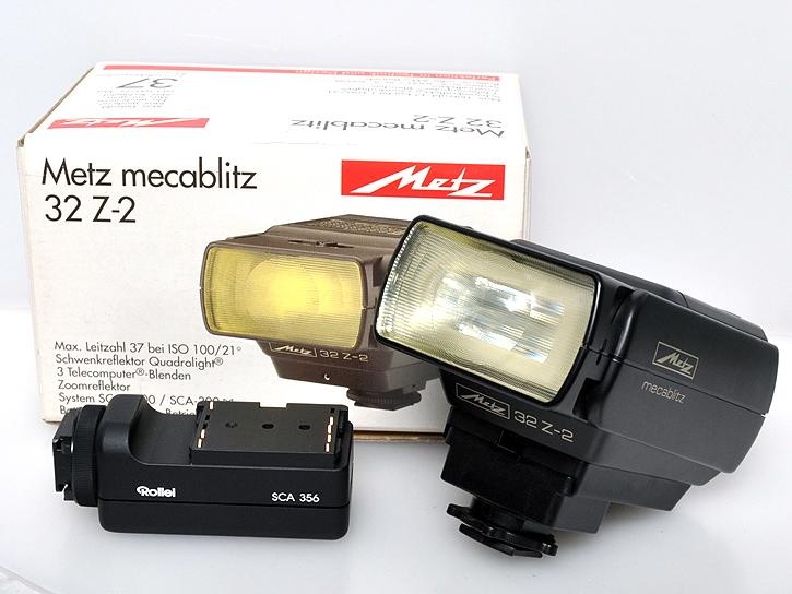 Metz ストロボ 32Z-2 +フラッシュアダプター ローライ用SCA356