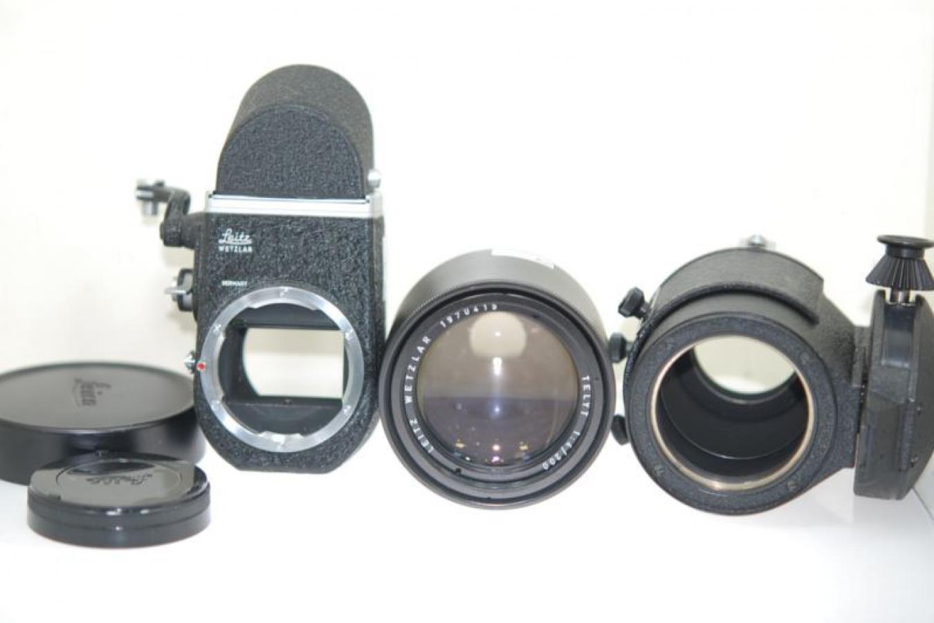 ライカ ビゾフレックス用 テリート 200mm F4 【迅速焦点移動装置FOCORAPID、ビゾフレックスII型ミラーボックス付】