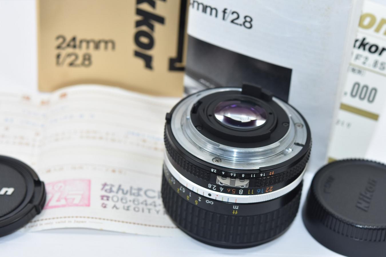 【コレクション向け】 Ai-S NIKKOR 24mm F2.8 元箱付一式 【製造打ち切り最終定価77000円】